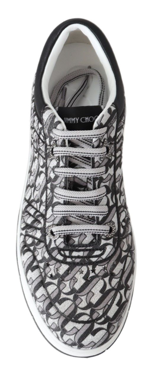 Блискучі кросівки Jimmy Choo - сріблясті та чорні