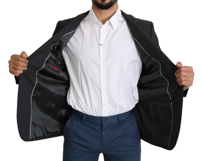 Елегантний сірий вовняний шовковий піджак Dolce &amp; Gabbana Slim Fit