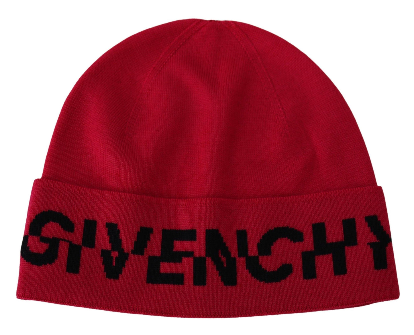 Елегантна вовняна шапка Givenchy з фірмовим контрастним логотипом