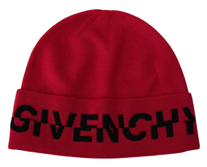 Елегантна вовняна шапка Givenchy з фірмовим контрастним логотипом
