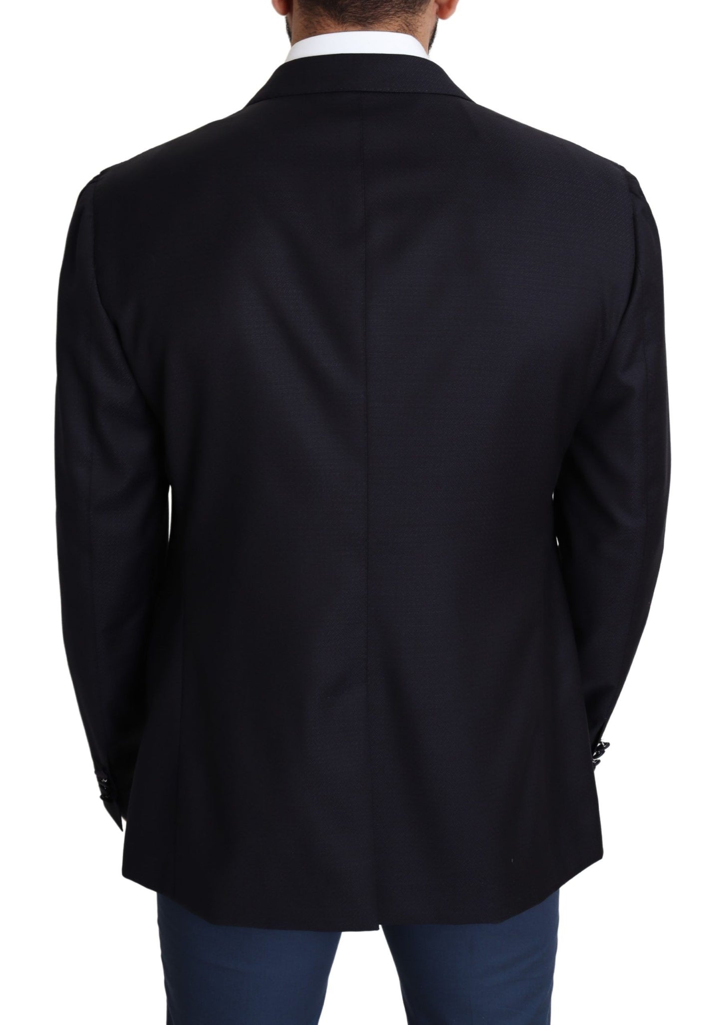 Чоловічий блейзер Dolce &amp; Gabbana Elegant Black Virgin Wool