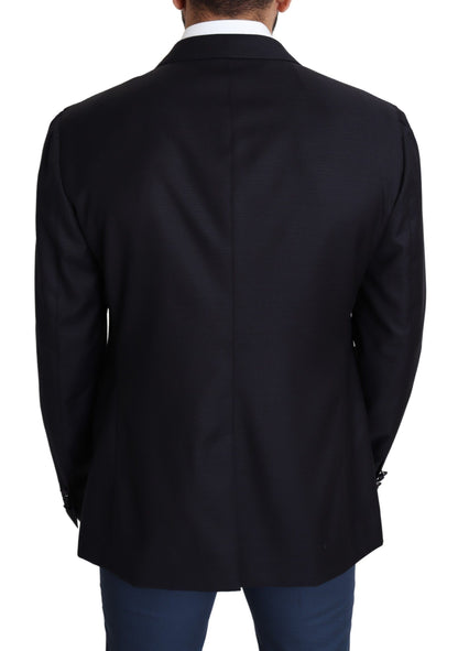 Чоловічий блейзер Dolce &amp; Gabbana Elegant Black Virgin Wool
