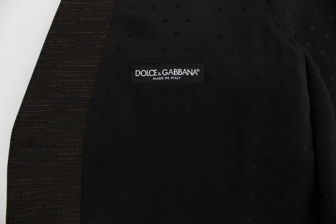 Елегантний коричнево-чорний вовняний жилет Dolce &amp; Gabbana