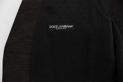 Елегантний коричнево-чорний вовняний жилет Dolce &amp; Gabbana