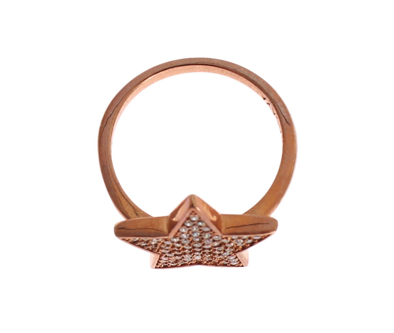 Каблучка Nialaya Dazzling Pink Gold Plated Sterling Silver CZ