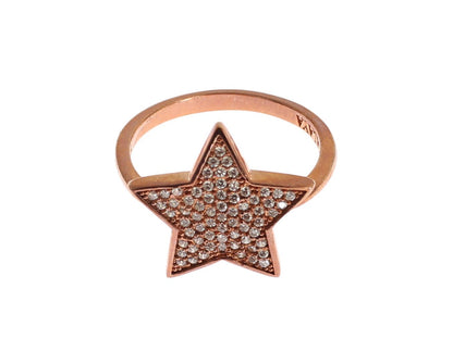 Каблучка Nialaya Dazzling Pink Gold Plated Sterling Silver CZ