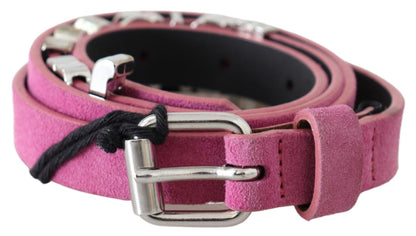 Рожевий шкіряний пояс Just Cavalli Fuschia