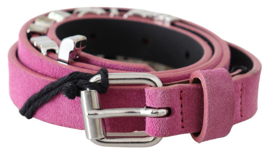 Рожевий шкіряний пояс Just Cavalli Fuschia