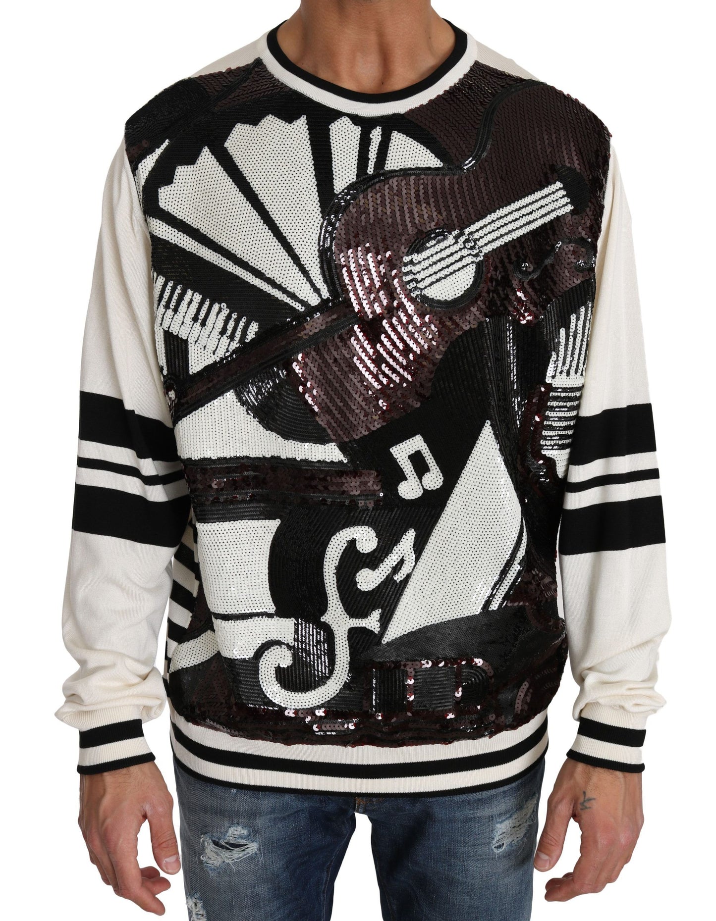 Шовковий светр із блискітками Dolce &amp; Gabbana New York Jazz