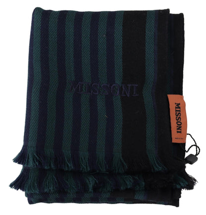 Елегантний різнокольоровий вовняний шарф Missoni з бахромою