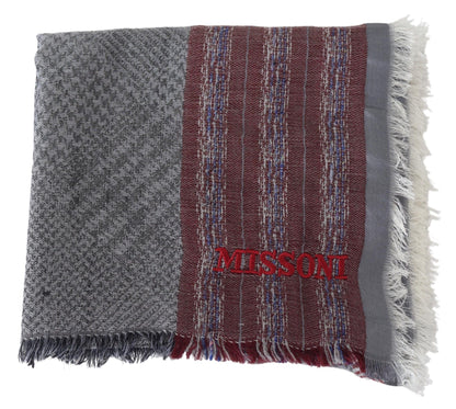 Елегантний вовняний шарф у смужку з логотипом Missoni