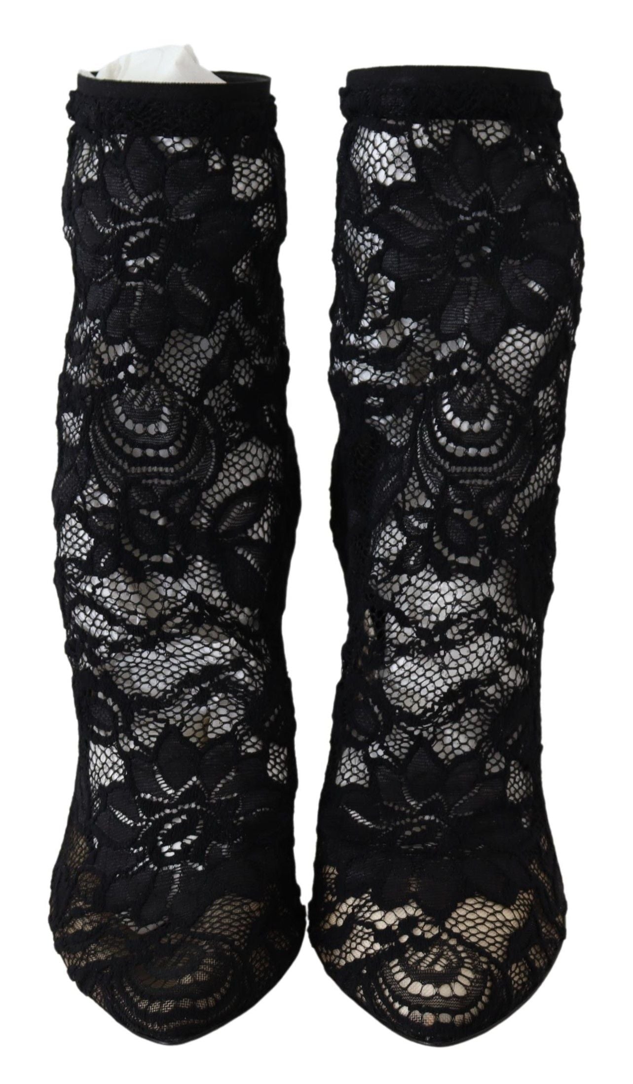 Чорні мереживні туфлі Dolce &amp; Gabbana Taormina Elegance Unleashed