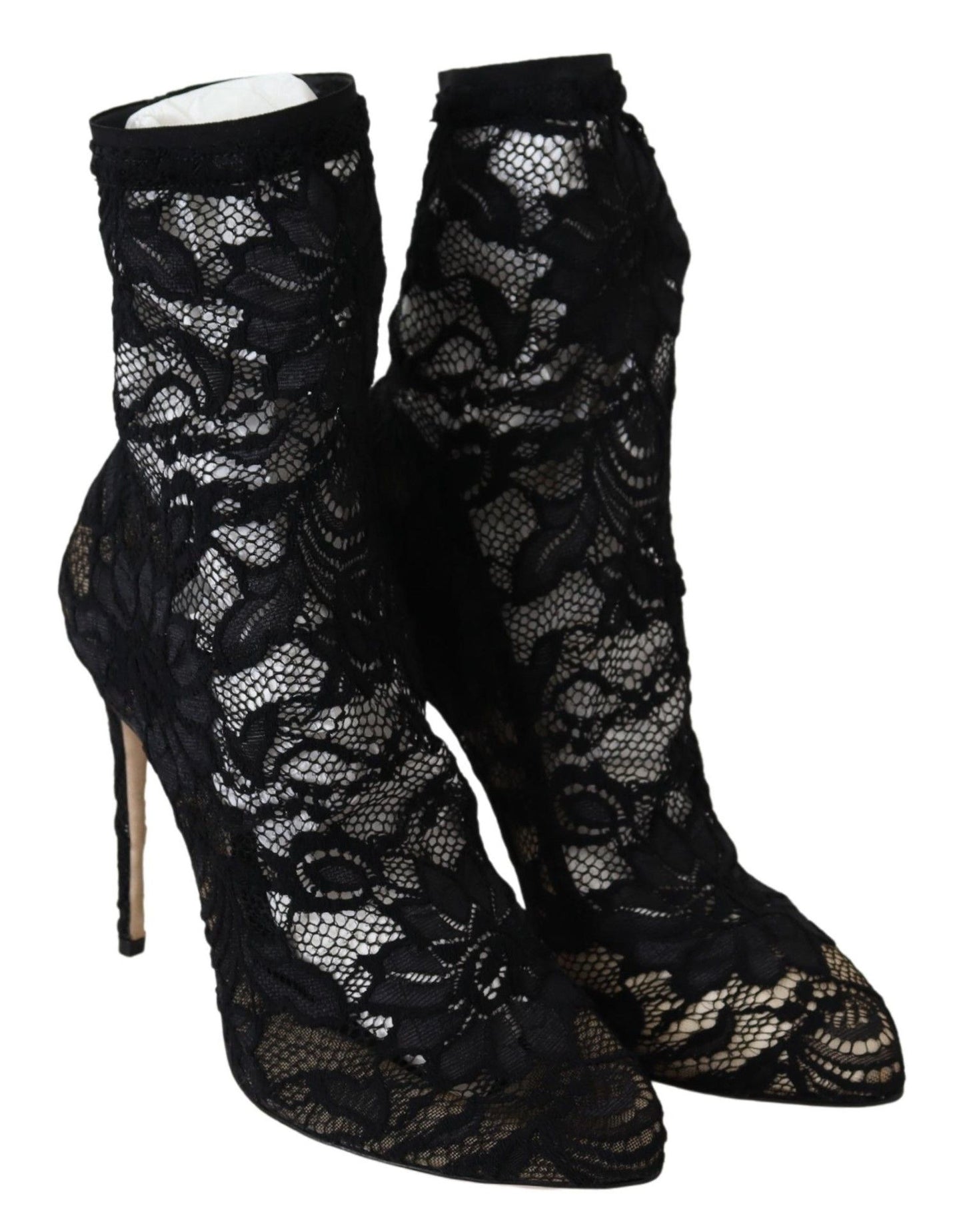 Чорні мереживні туфлі Dolce &amp; Gabbana Taormina Elegance Unleashed