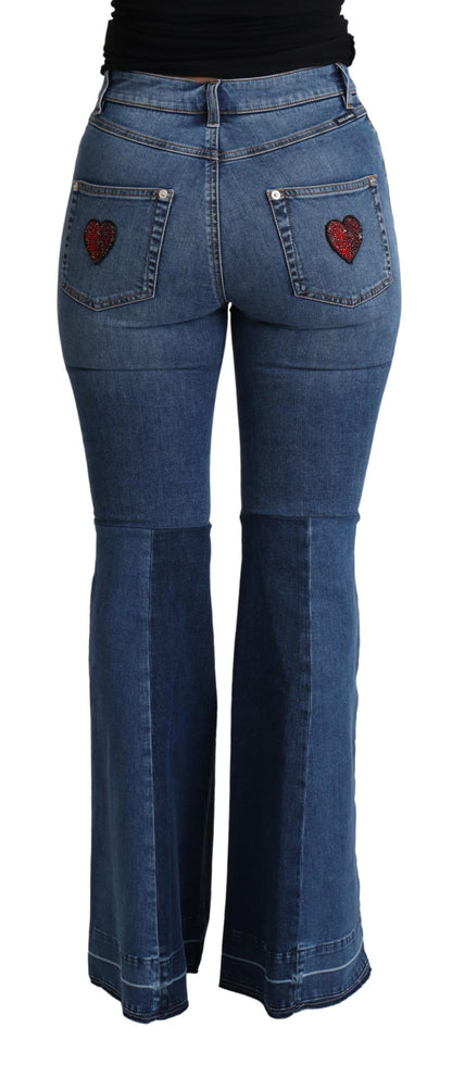 Джинси Dolce &amp; Gabbana Elegant Boot Cut Denim з нашивкою Amore