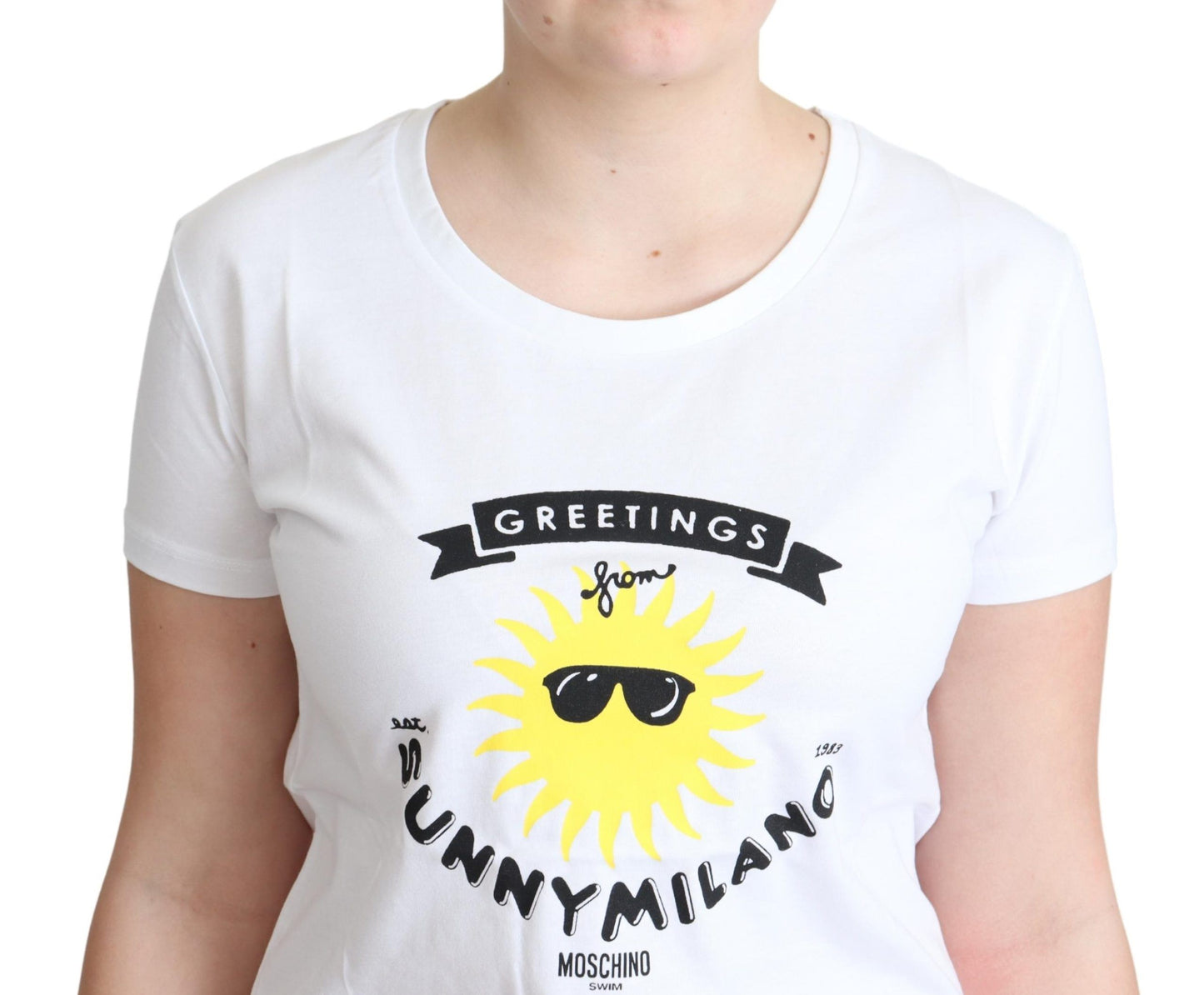 Бавовняна футболка з принтом Moschino Sunny Milano