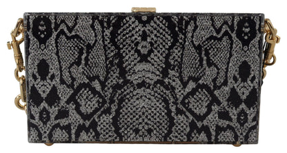 Сірий смоляний клатч Dolce &amp; Gabbana із золотими деталями