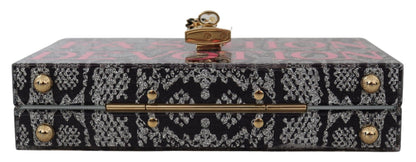 Сірий смоляний клатч Dolce &amp; Gabbana із золотими деталями