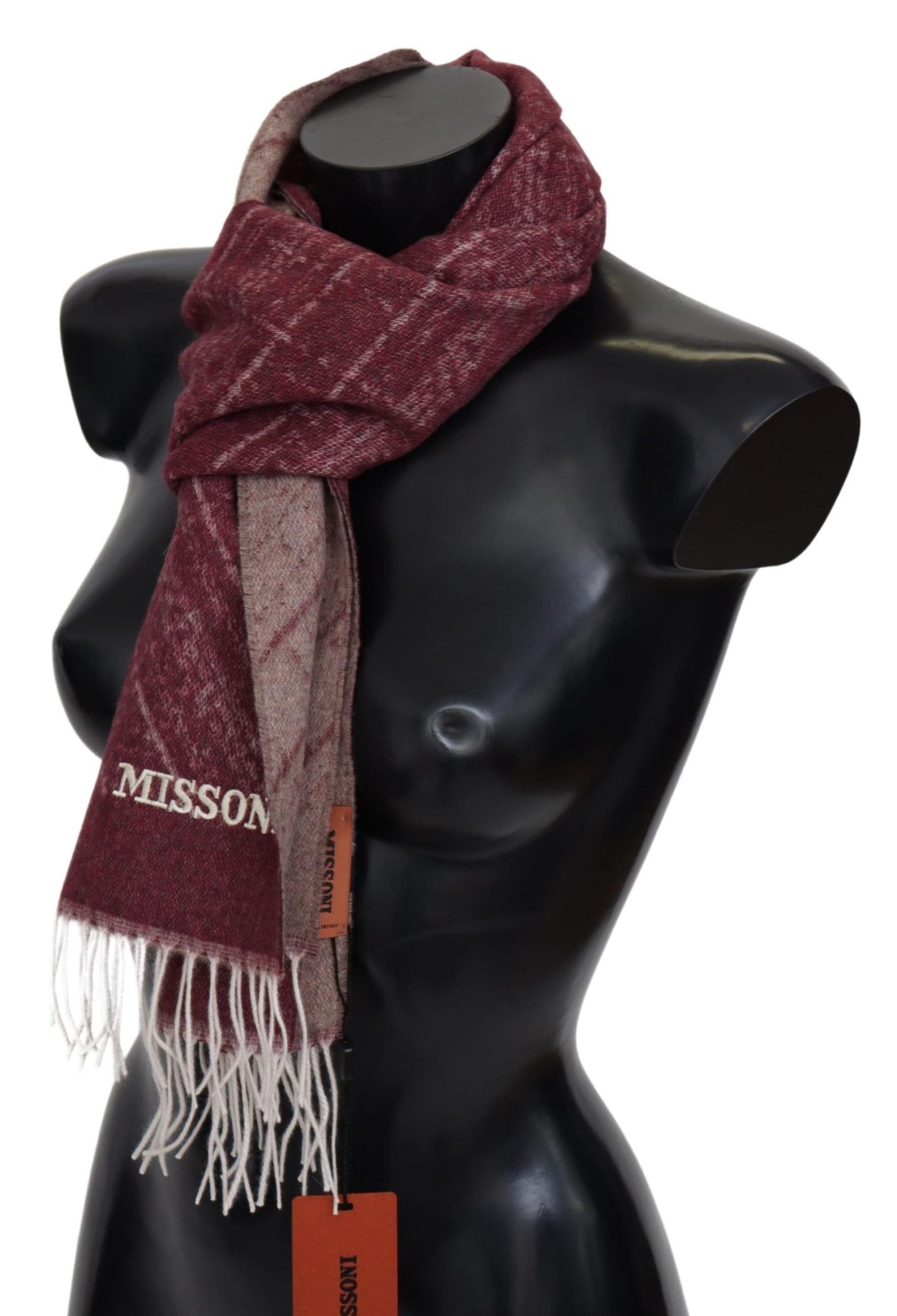 Елегантний кашеміровий шарф Missoni з бахромою