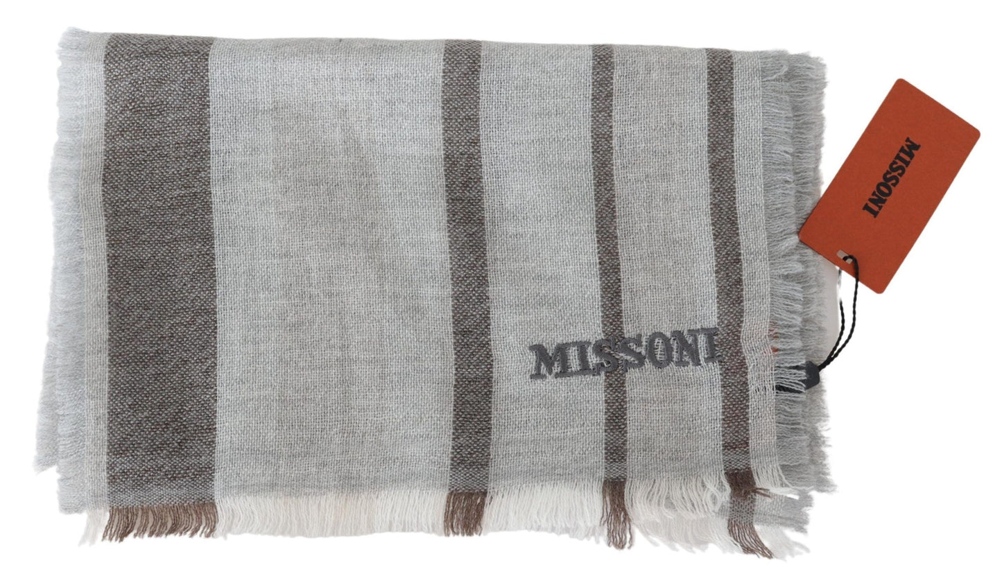 Багатобарвний вовняний шарф з бахромою Missoni унісекс