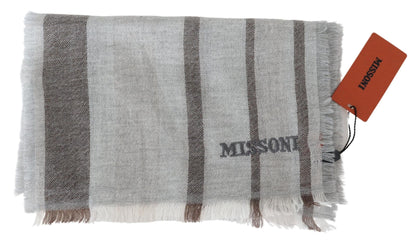 Багатобарвний вовняний шарф з бахромою Missoni унісекс