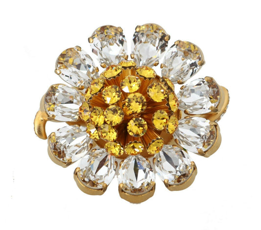 Виразне кільце Dolce &amp; Gabbana Crystal Flower, розмір США 7,5