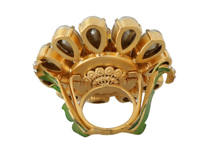 Виразне кільце Dolce &amp; Gabbana Crystal Flower, розмір США 7,5