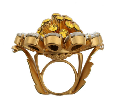 Виразне кільце Dolce &amp; Gabbana Crystal Flower, розмір США 7,5