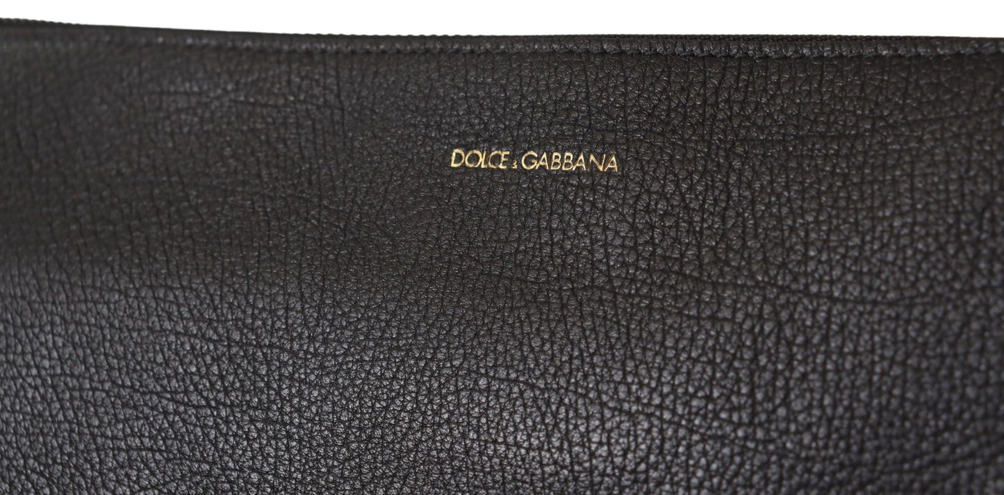 Елегантна чорна шкіряна сумка через плече Dolce &amp; Gabbana
