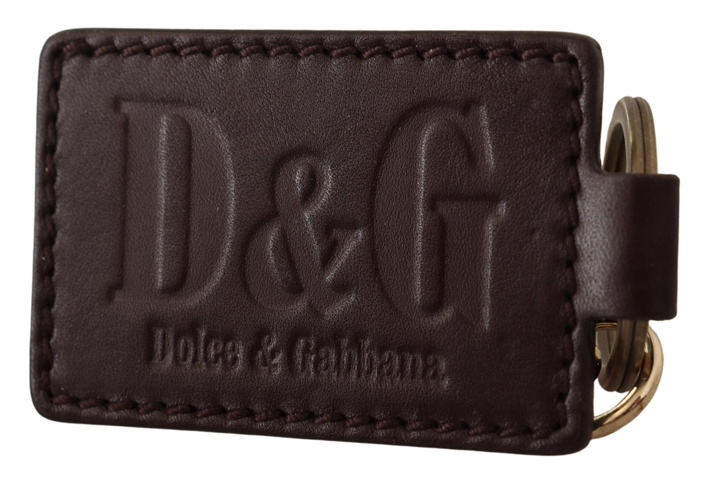 Елегантний шкіряний брелок Dolce &amp; Gabbana унісекс із золотими деталями