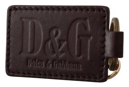 Елегантний шкіряний брелок Dolce &amp; Gabbana унісекс із золотими деталями