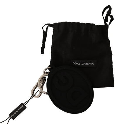 Брелок із логотипом Dolce &amp; Gabbana Chic з чорної гуми та латуні