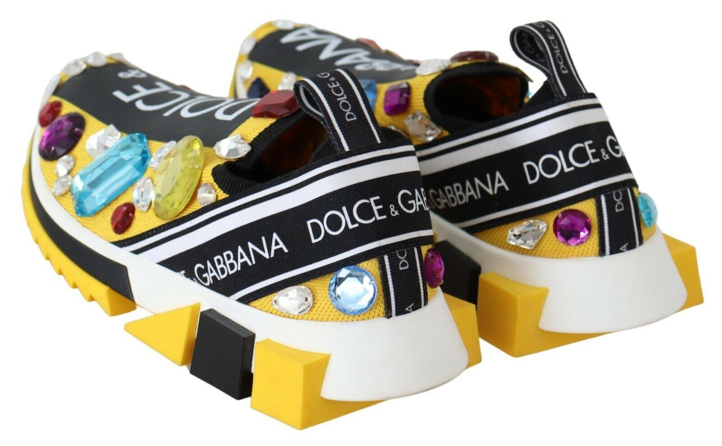 Жовті кросівки Dolce &amp; Gabbana Sorrento з прикрасами
