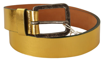 Чоловічий ремінь John Galliano Elegant Gold з натуральної шкіри
