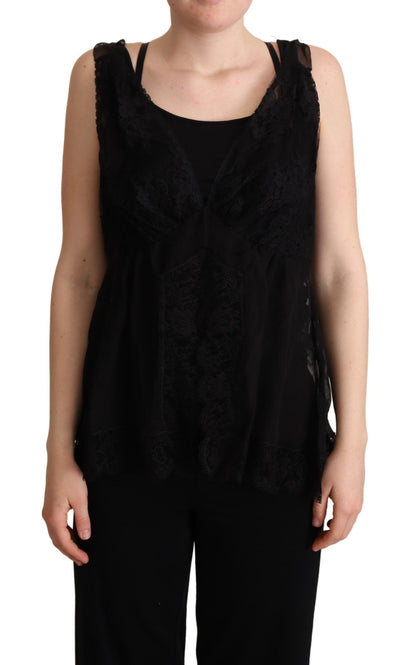 Камзол Dolce &amp; Gabbana Lustrous Silk-Blend Lace Trim