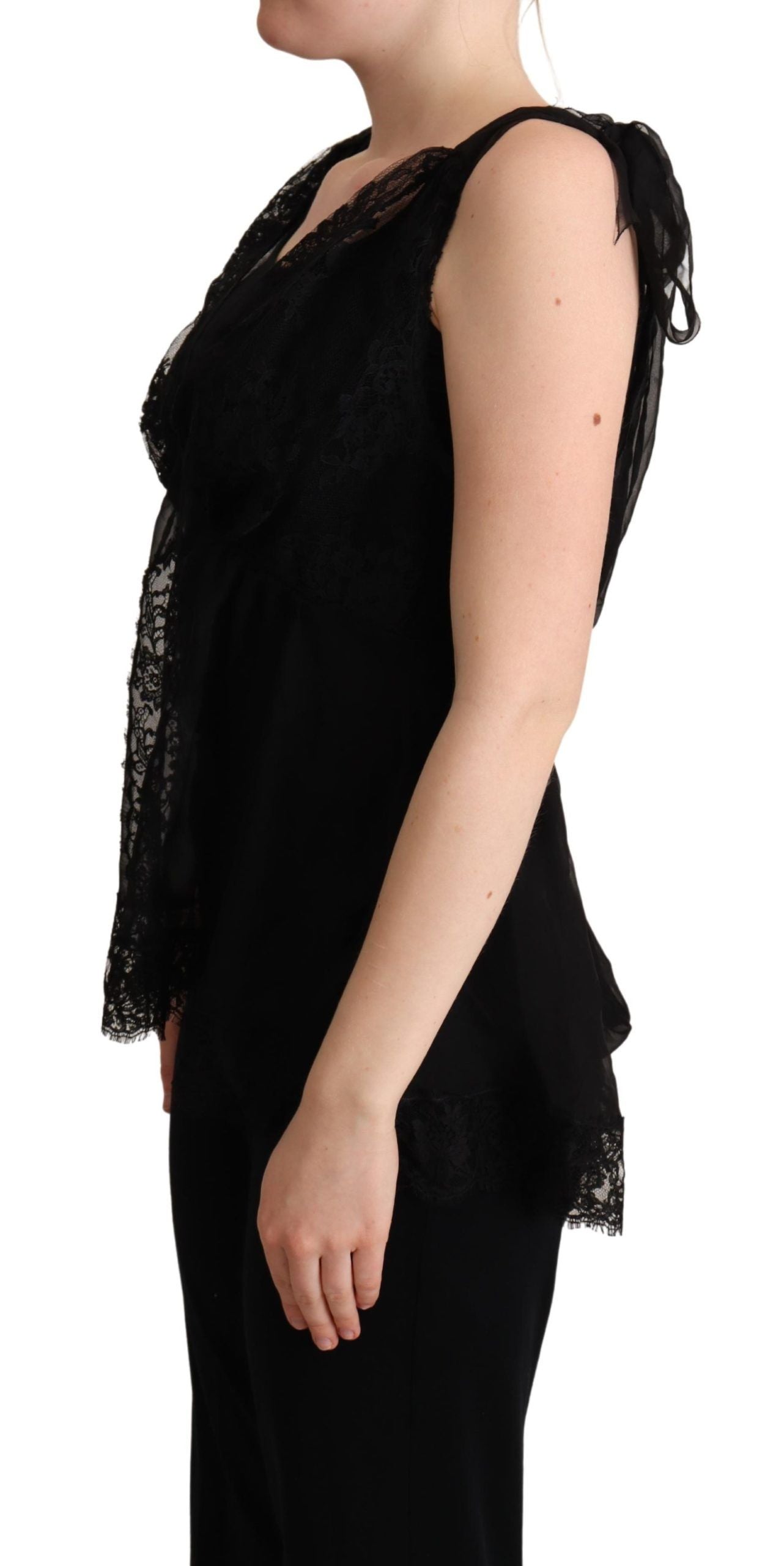 Камзол Dolce &amp; Gabbana Lustrous Silk-Blend Lace Trim
