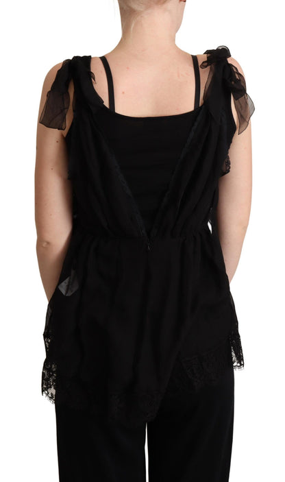 Камзол Dolce &amp; Gabbana Lustrous Silk-Blend Lace Trim