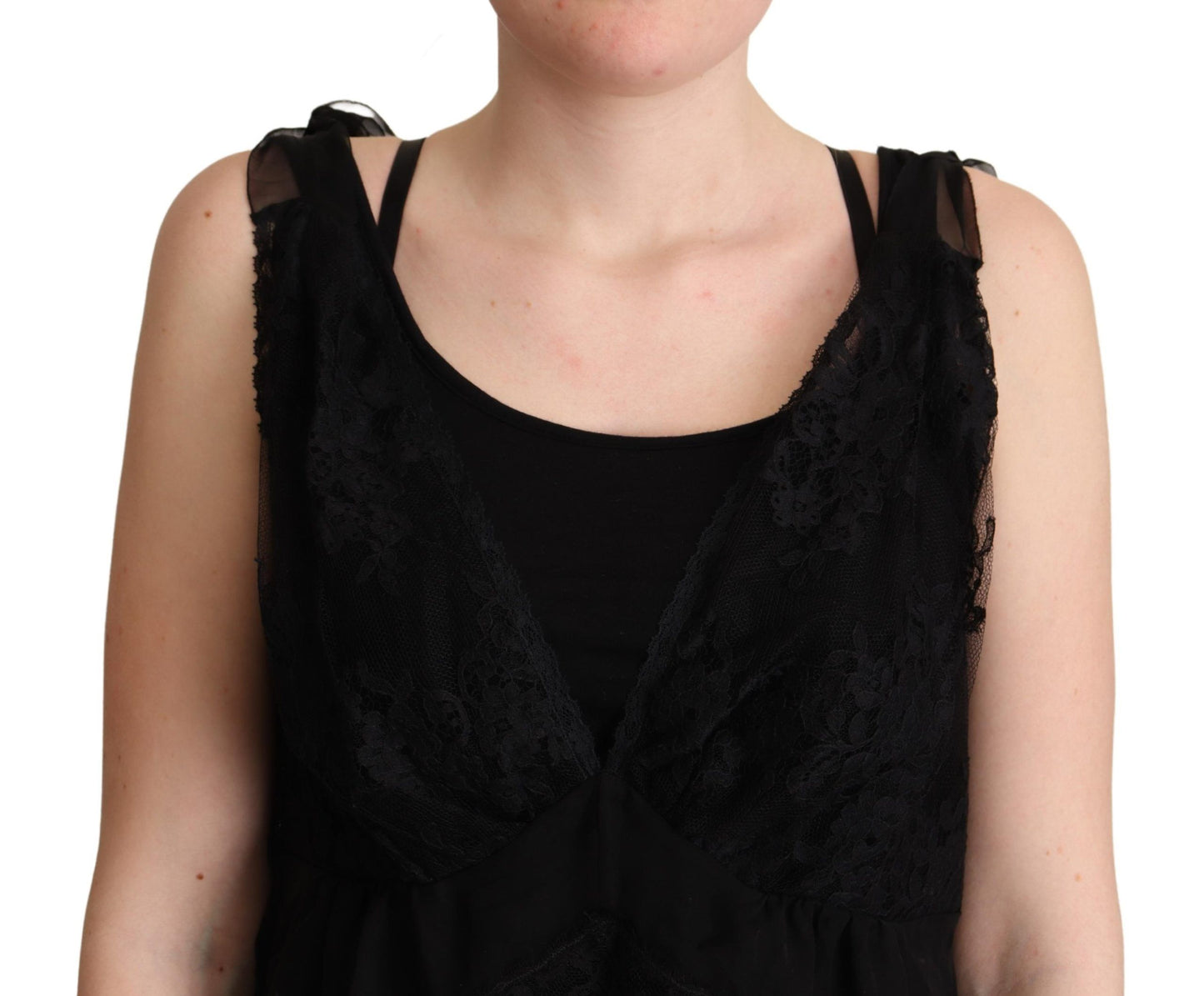 Камзол Dolce &amp; Gabbana Lustrous Silk-Blend Lace Trim