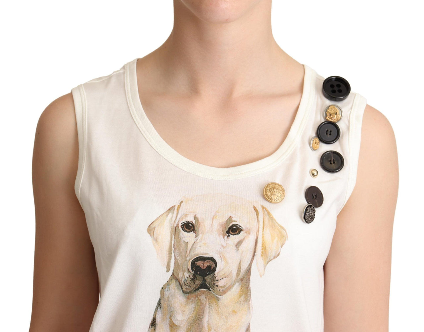Майка без рукавів Dolce &amp; Gabbana Chic Canine Floral