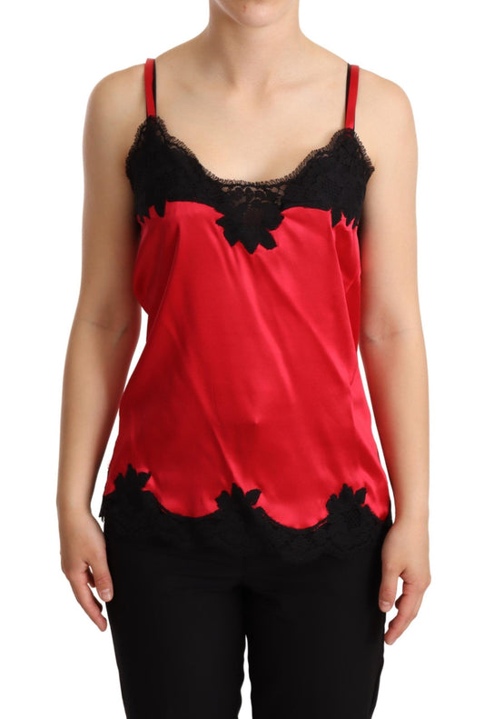 Мереживний камзол Dolce &amp; Gabbana Enchanting Red Silk Blend