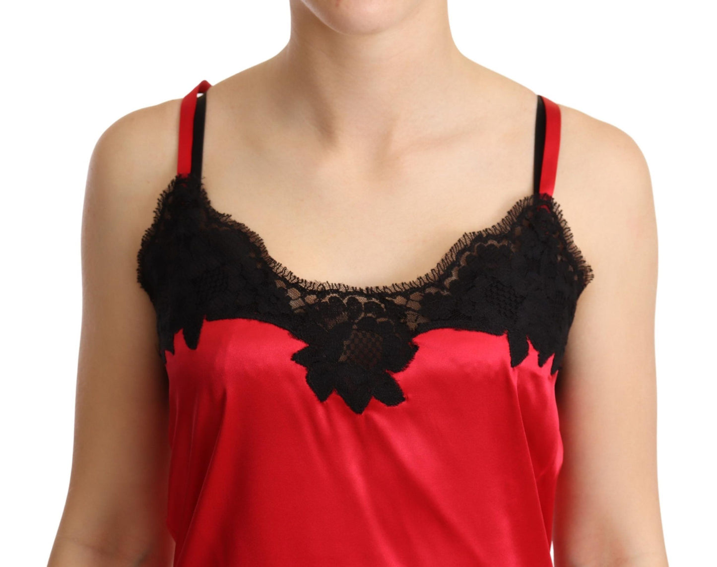 Мереживний камзол Dolce &amp; Gabbana Enchanting Red Silk Blend