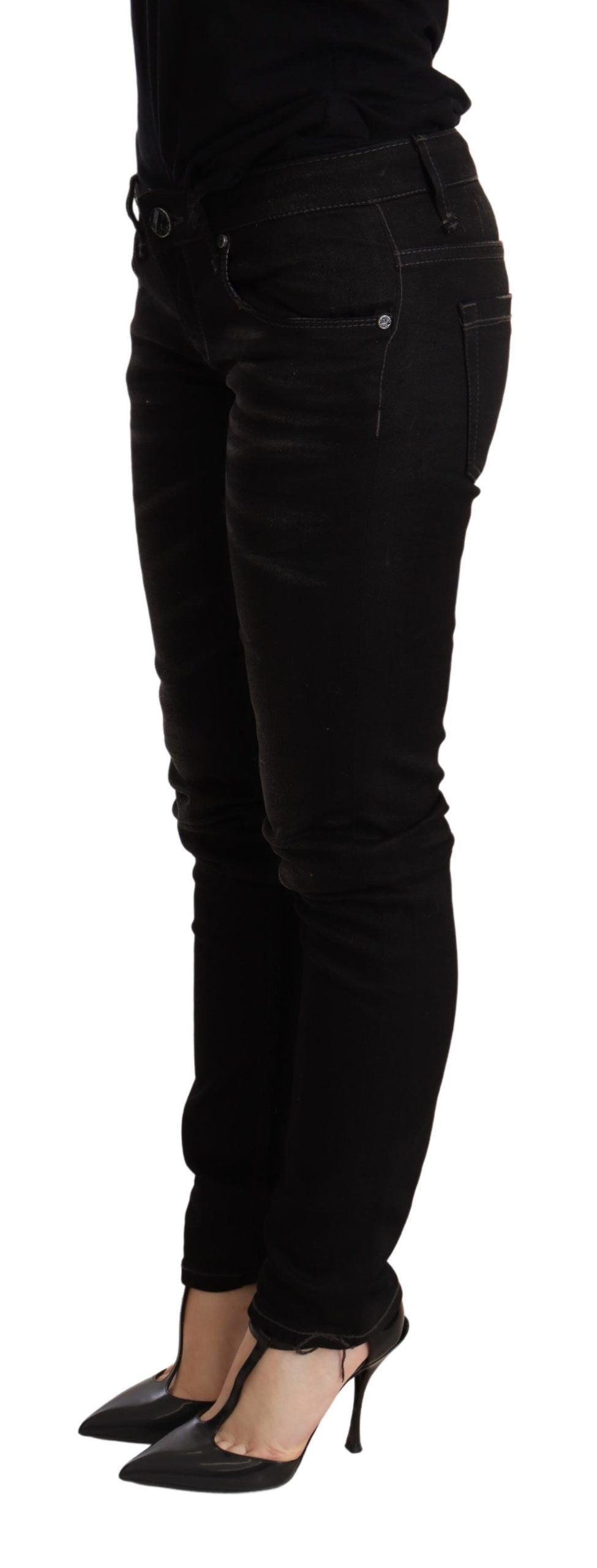 Acht Chic Black Denim з низькою талією