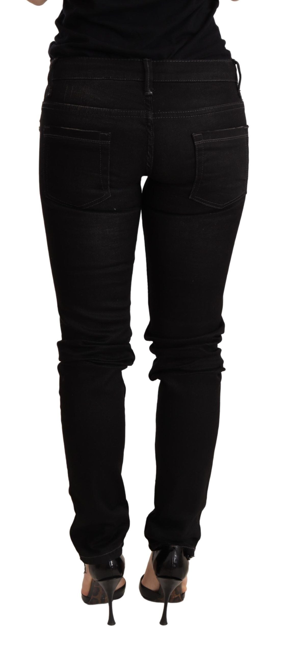 Acht Chic Black Denim з низькою талією