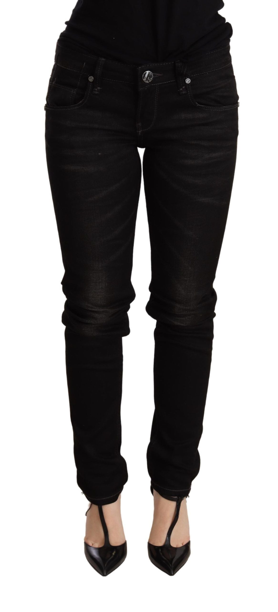 Acht Chic Black Denim з низькою талією