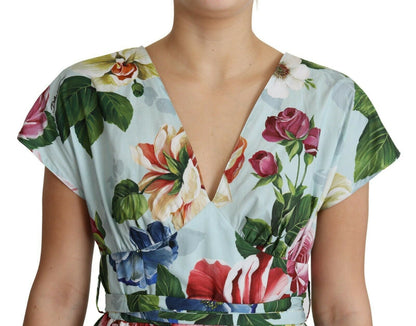 Бавовняна сукня Dolce &amp; Gabbana Floral Elegance з v-подібним вирізом