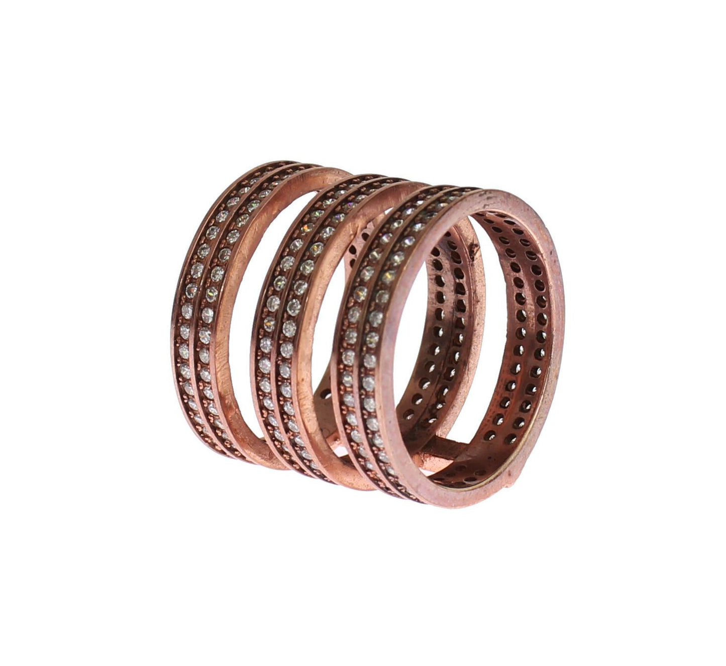 Каблучка Nialaya Dazzling Pink Gold CZ CZ Crystal