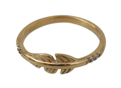 Жіноча каблучка Nialaya Elegant Gold CZ Crystal