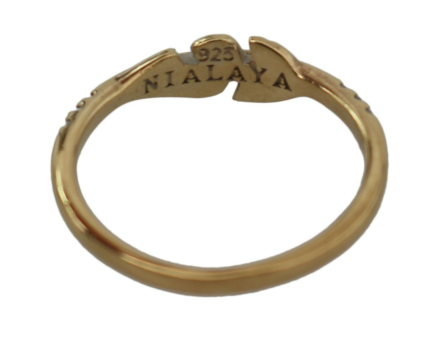 Жіноча каблучка Nialaya Elegant Gold CZ Crystal