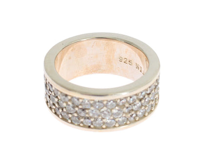 Гламурне срібне кільце Nialaya CZ CZ Crystal Emblemated