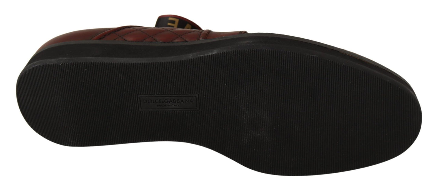 Елегантне шкіряне взуття Dolce &amp; Gabbana Bordeaux Derby