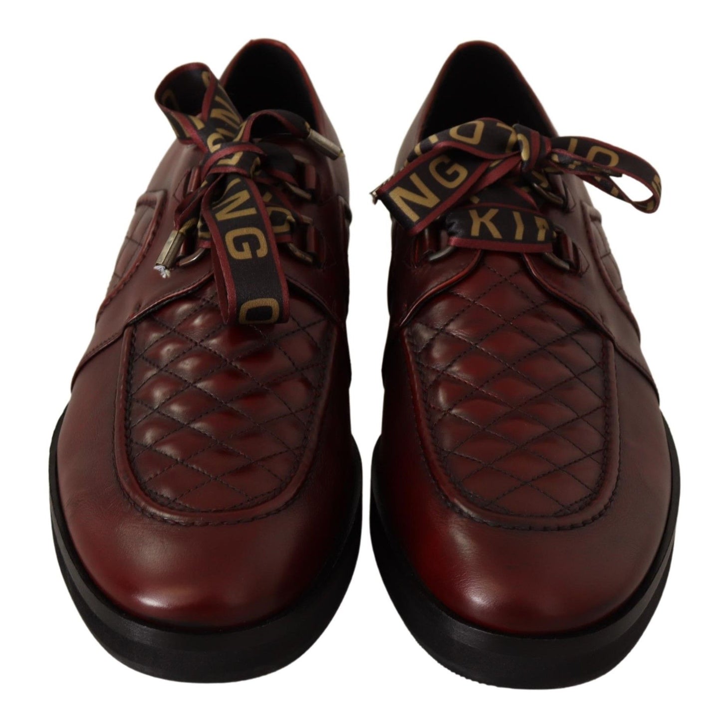 Елегантне шкіряне взуття Dolce &amp; Gabbana Bordeaux Derby